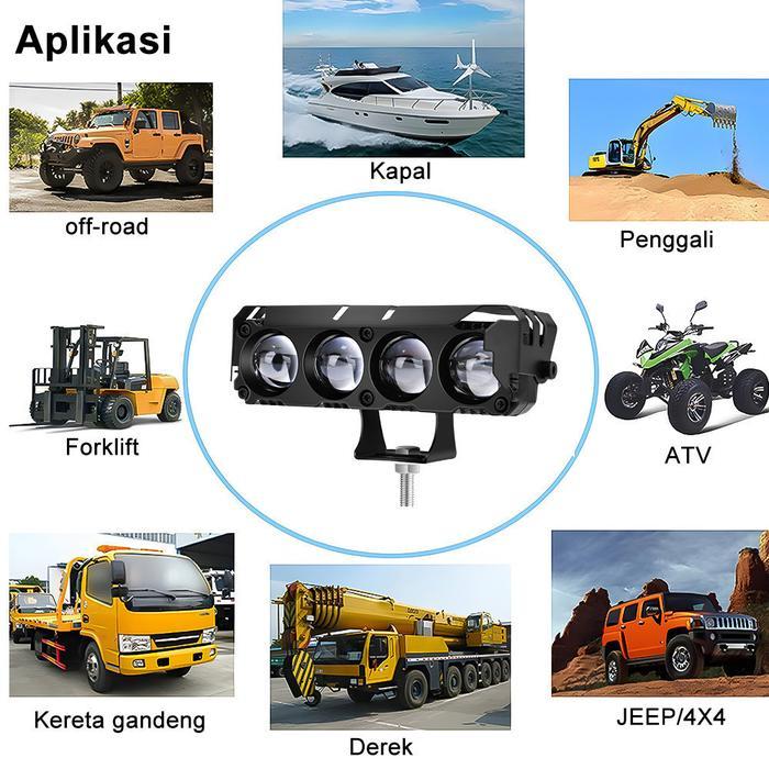"New" 12V / 24V Lampu Sorot Tembak Mobil Lampu LED Tembak Sorot D3 SQL Lampu Tembak Sorot LED Laser