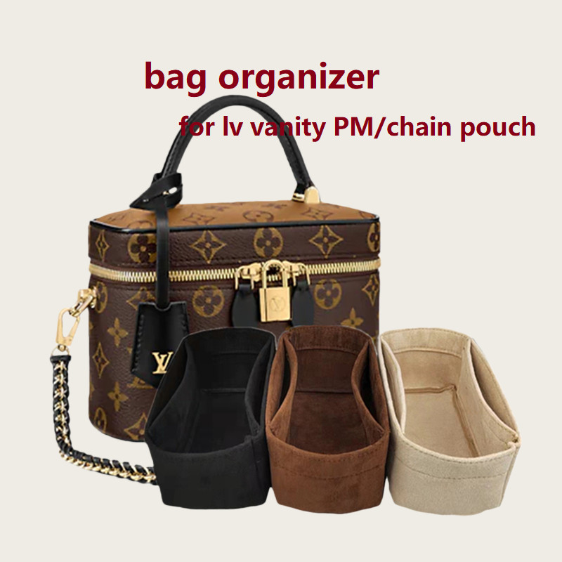 Bag Organizer For Lv Vanity PM Chain Pouch Makeup Bag Insert Customized Color