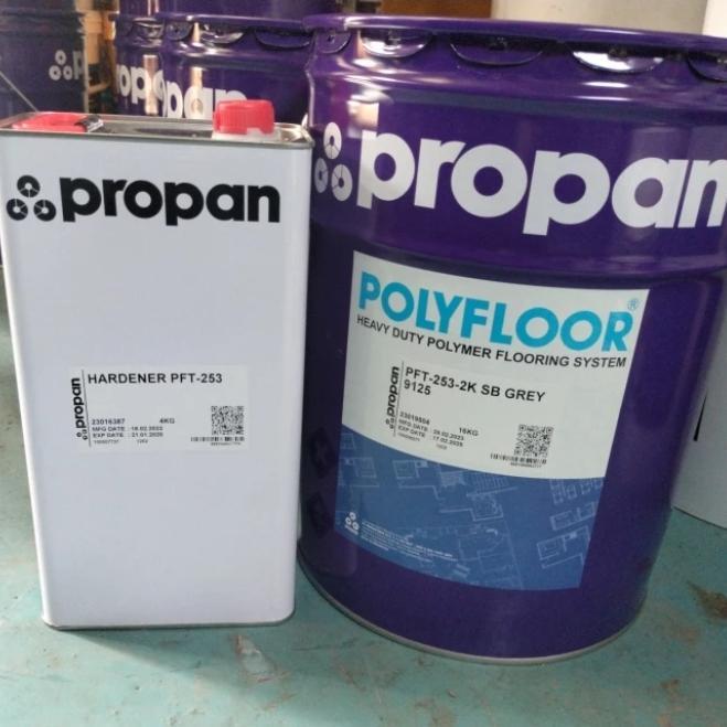 Propan Polyfloor PFT 253 2K SB GREY Epoxy Lantai 20kg Set