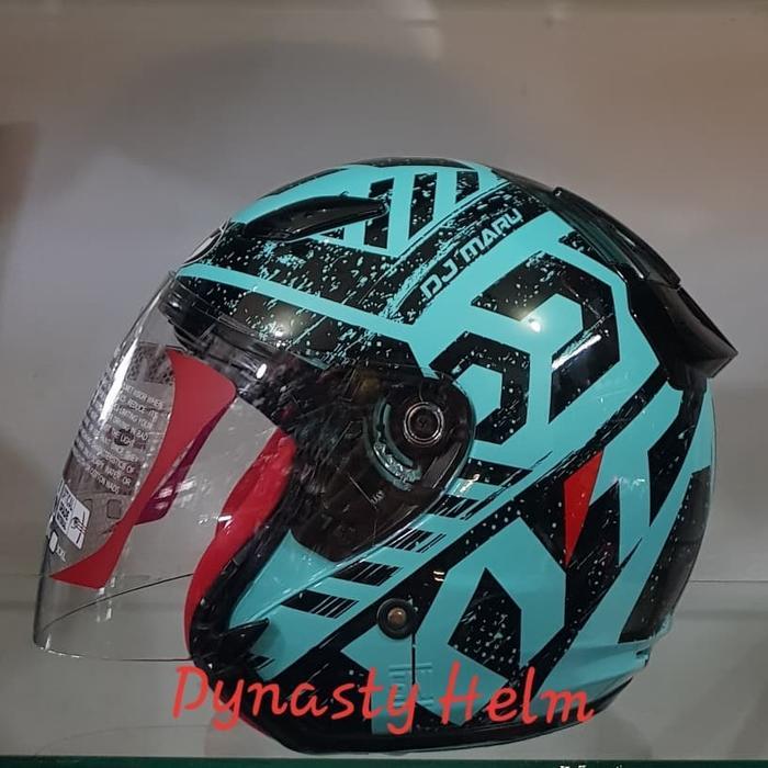 KYT DJ MARU MOTIF #16 BLUE AQUA/BLACK