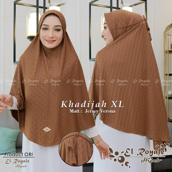 Kerudung Hijab Instan Khadijah XL Tali Kepang Jumbo Bergo Khimar by El Royale