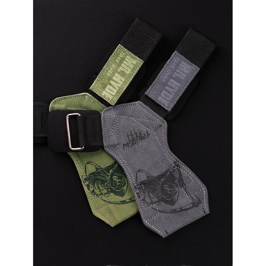 PH DEATH PATTERN COWHIDE GYM GLOVES GRIPS ANTISKID WEIGHT POWER BEL