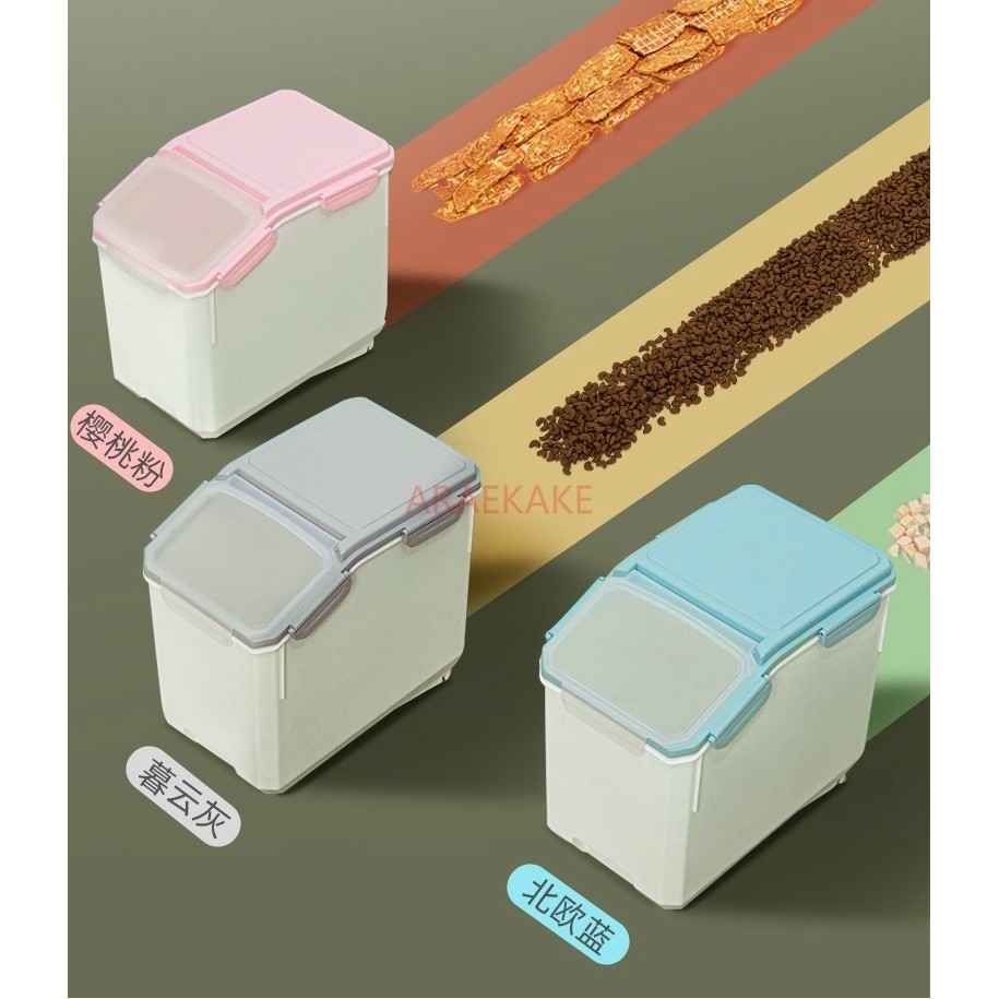 Pet grain storage, cat food storage bucket, dog food sealed and moisture-proof, cat food 10kg