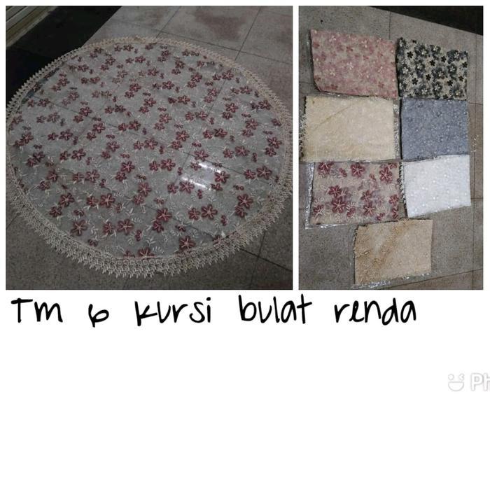 Taplak meja makan bundar /Taplak meja makan 6 kursi bundar