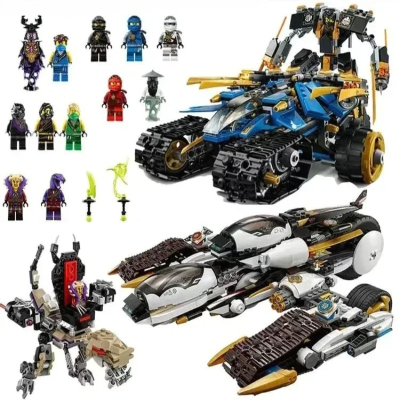 Ultra Stealth Thunder Raider Vehicle Robot Snake Model Building Blocks Toys for Children