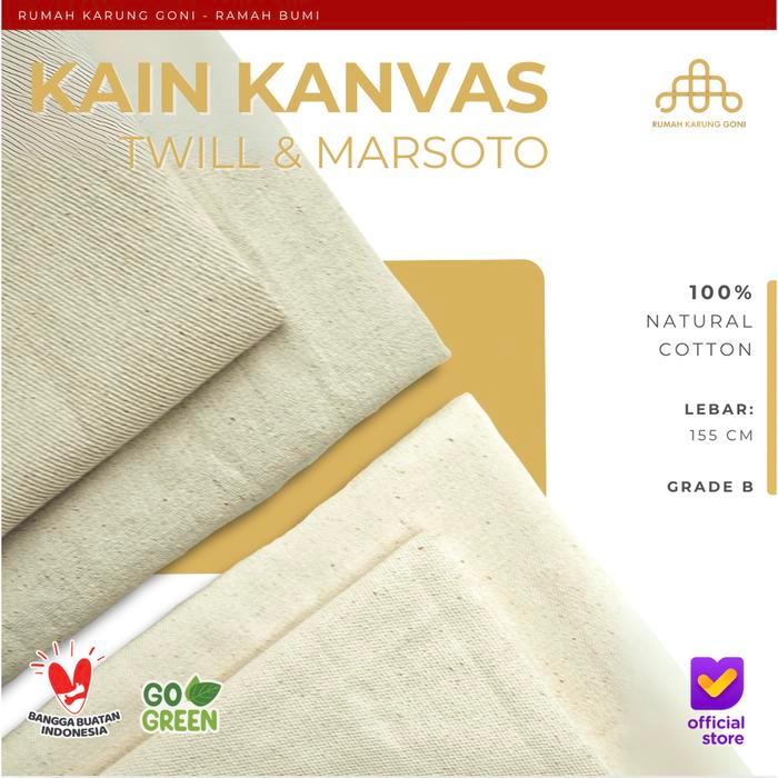 "New" Canvas Lukis Dengan Anyaman Twill dan Marsoto 50cm - Kain Kanvas