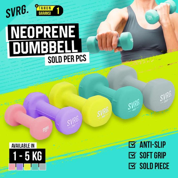 SVRG Neoprene Dumbbell - 1Kg - 2Kg - 3Kg - Dumbbell Barbel Barbell