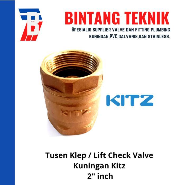 Tusen Klep / Lift Check Valve 2 inch Kuningan Kitz