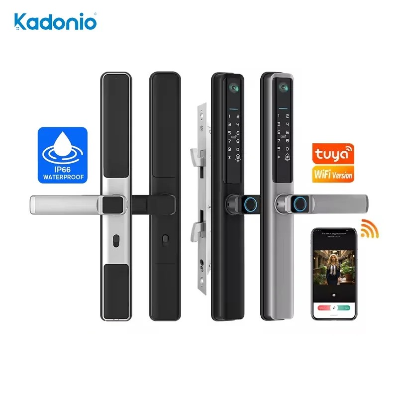 Kadonio Outdoor Fingerprint Password Intelligent Lock IP66 Waterproof Digital Smart Card Locks Door 