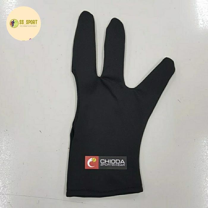 PROMO sarung tangan billiard billiyar chioda 3jari hitam