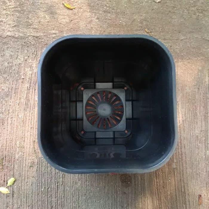 "New" Pot Kotak Hitam Besar NKT 12cm Best Quality