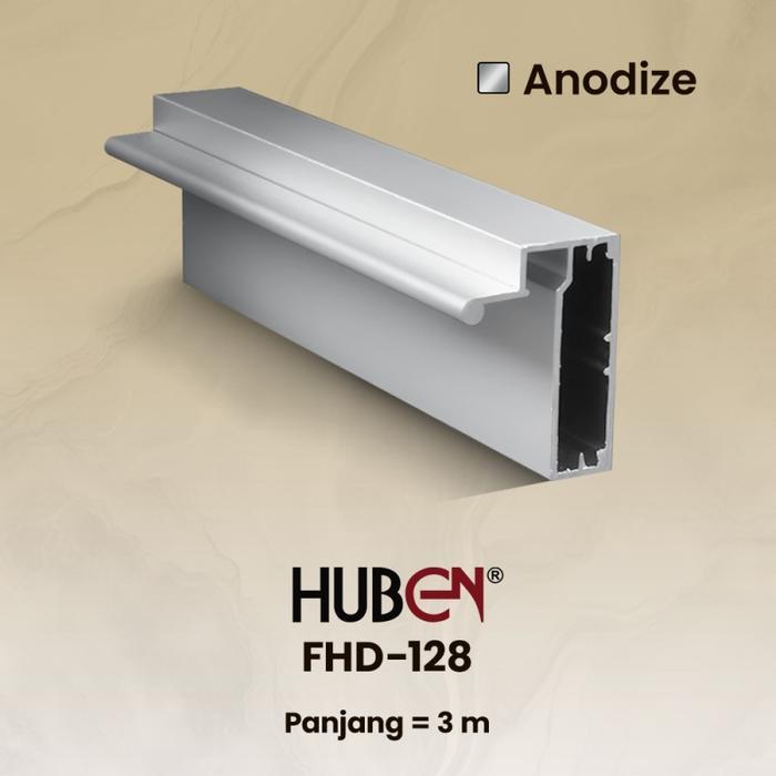 1 IKAT Frame Edging Aluminium Handle Lemari Sliding Panjang 3M FHD 128 FHD 130 HUBEN 10 BATANG