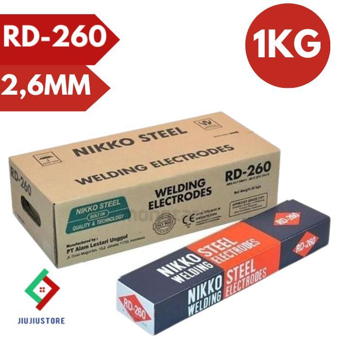 NIKKO STEEL KAWAT LAS NIKKO STEEL RD 260 2,6MM 1KG KAWAT LAS 2,6MM 1KG