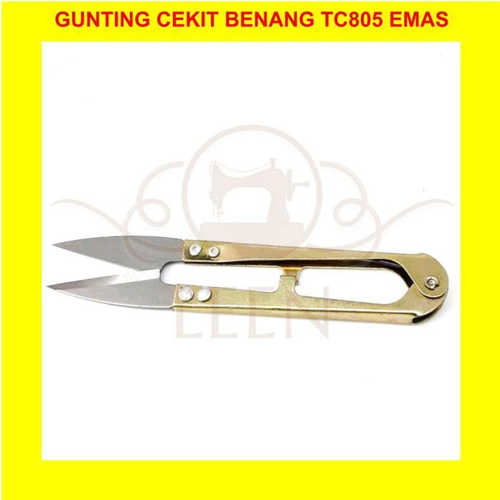 Gunting Cekit EMAS GRADE A BAJA KARBON Pemotong Benang Cekris LEEN