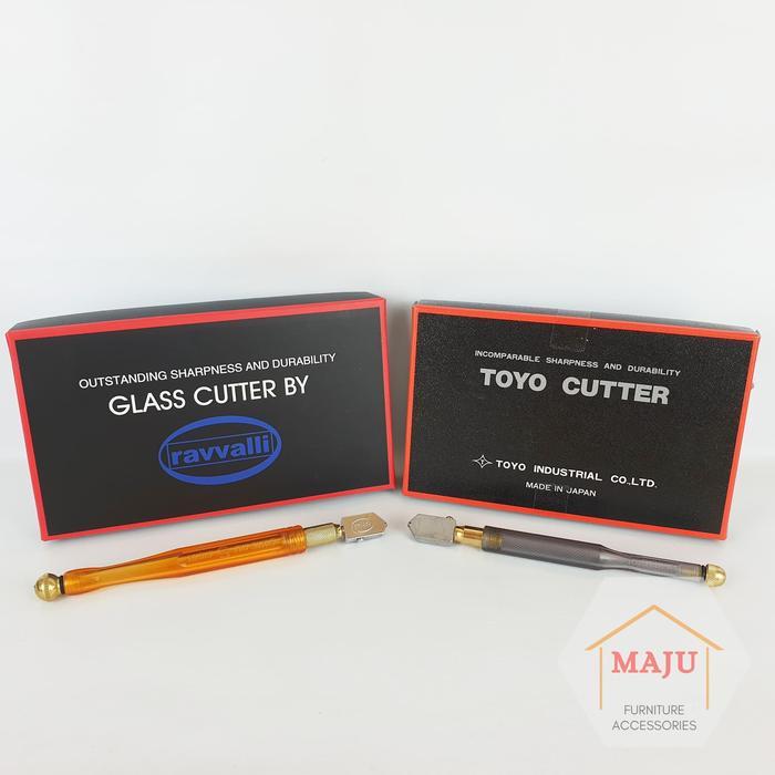 Pemotong Kaca TOYO / RAVVALLI Pisau Glass Cutter Alat Potong (TC-90) Asli Original DIY Potong Kaca