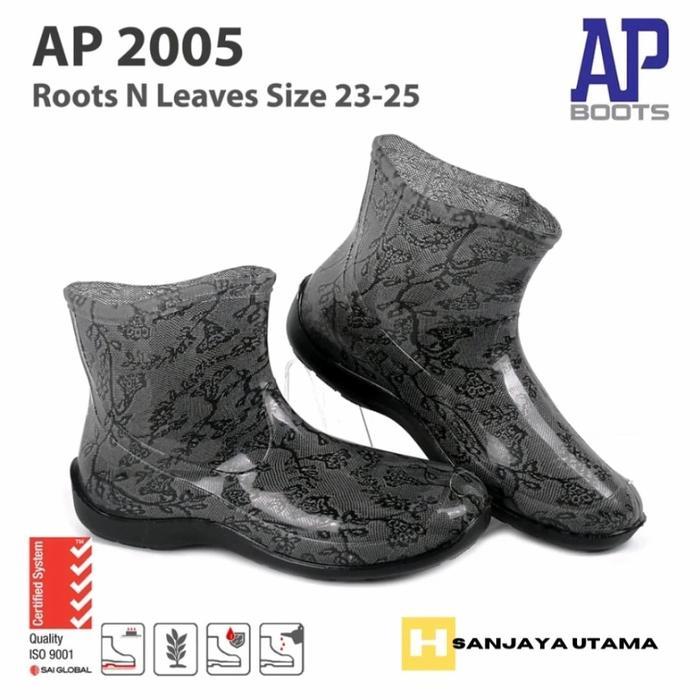 Aerostreet - Sepatu Boots Ap 2005 Roots N Leaves Meriah Hitam