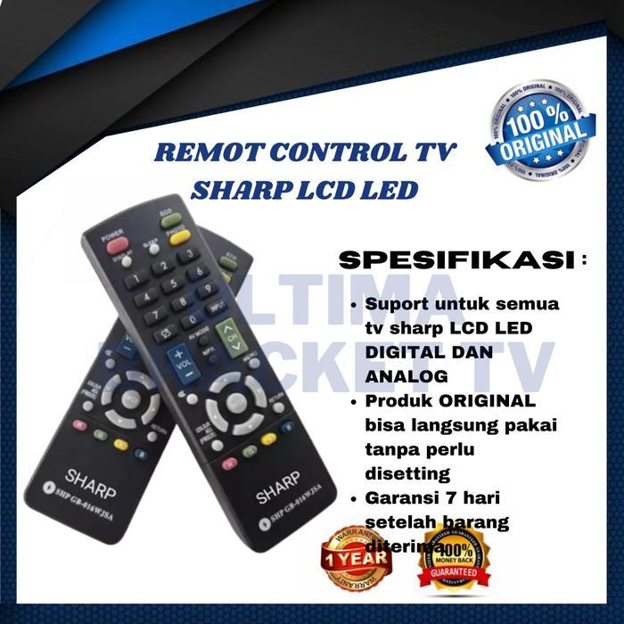 Remot Tv Sharp Remote Tv Sharp Lcd Led Tabung - Original