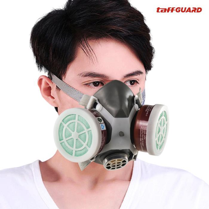 SAFETY Topeng Gas Lab Kimia TaffGUARD N8305 Safety Mask Masker Cat Respirator Half Face with