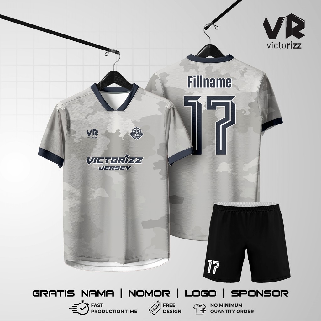 JERSEY FULL PRINTING FREE CUSTOM DESIGN CUSTOM NAMA DAN NOMOR | JERSEY FUTSAL/SEPAK BOLA/BADMINTON/V