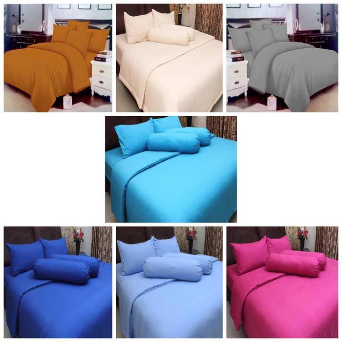 Rosewell Sprei Queen T30 Polos Warna 160x200x30 cm Bahan Microtex Disperse Halus Tidak Luntur Cocok