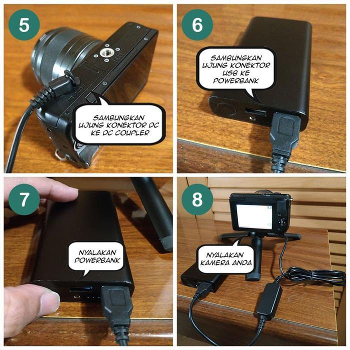 LPE-12 DUMMY BATTERY DC COUPLER FOR CANON EOS M M2 M10 M50 M100 LPE12 ORIGINAL QUALITY