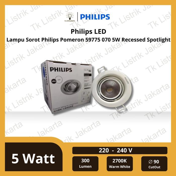Lampu Sorot Philips Pomeron 59775 070 5W Recessed Spotlight