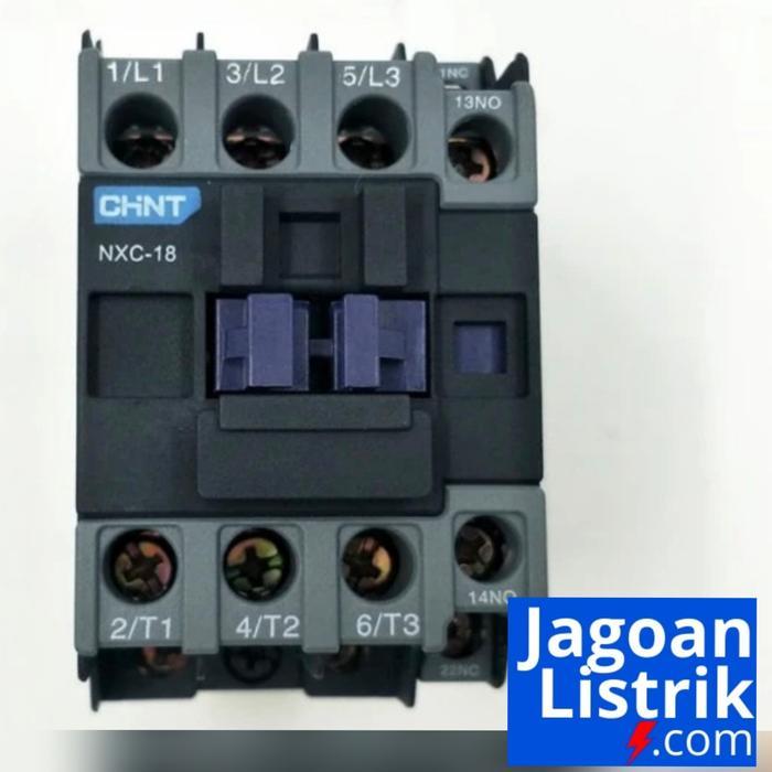 Kontaktor Chint Nxc-18 3P 7.5Kw 18A Nxc18 Nxc 18 Coil 220V / 400Vac Contactor