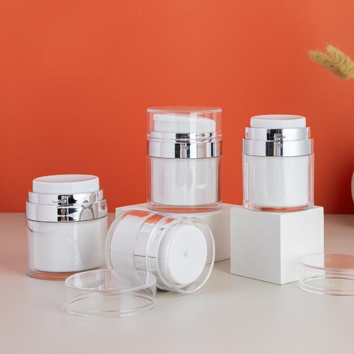 100Ml Pot Jar Krim Pump Airless / Pot Cream Vakum Acrylic