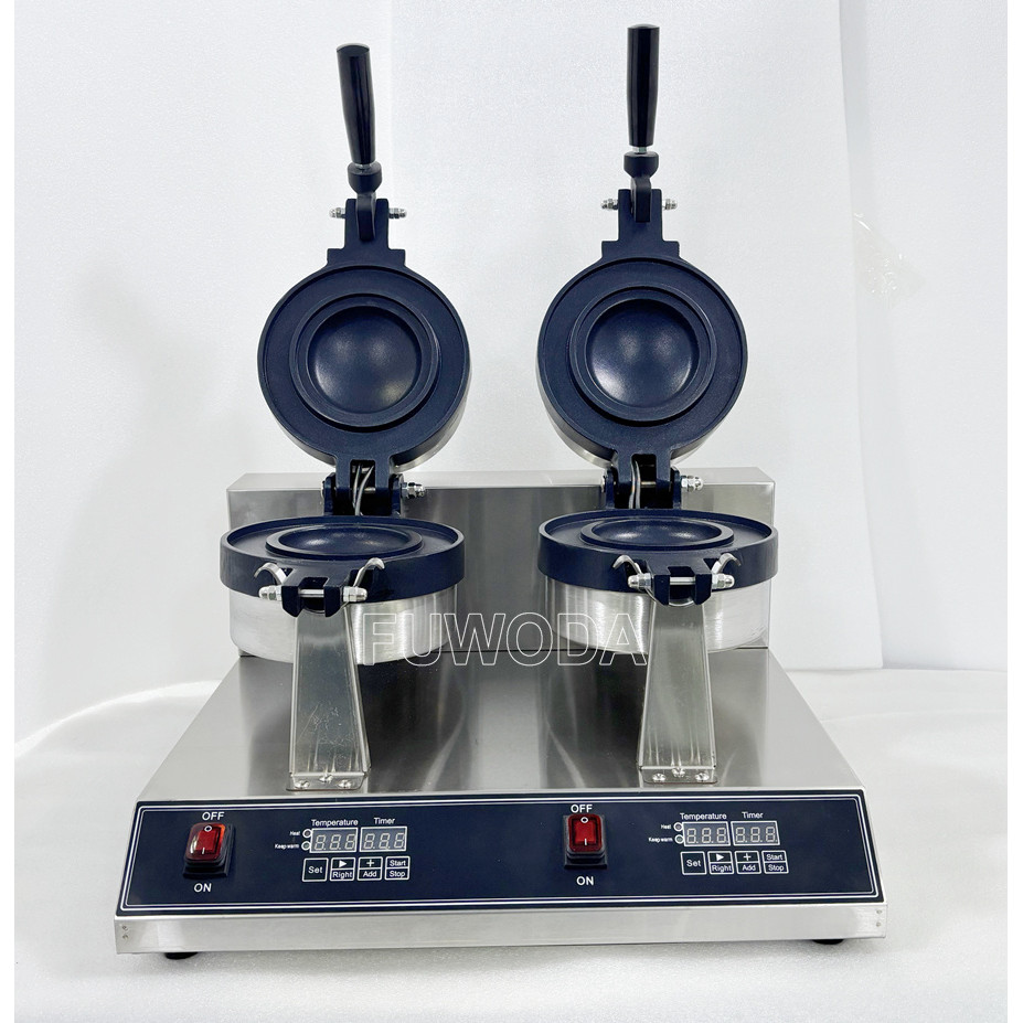 Digital Control Double Head UFO Burger Machine Rotating Gelato Panini Press UFO Hamburger Ice Cream