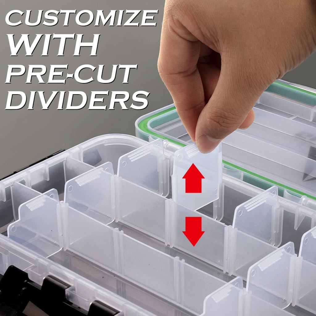 Fishing Tackle Box, Waterproof 3600 and 3700 Tackle Trays, Plastic Tackle Box Organizer with