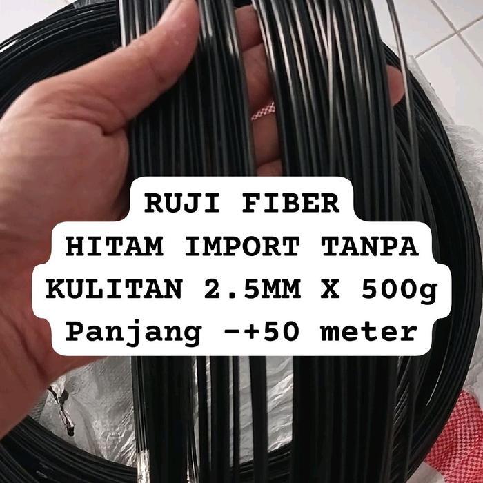 Jeruji Ruji Fiber 2.5Mm Hitam Import Tanpa Kulitan