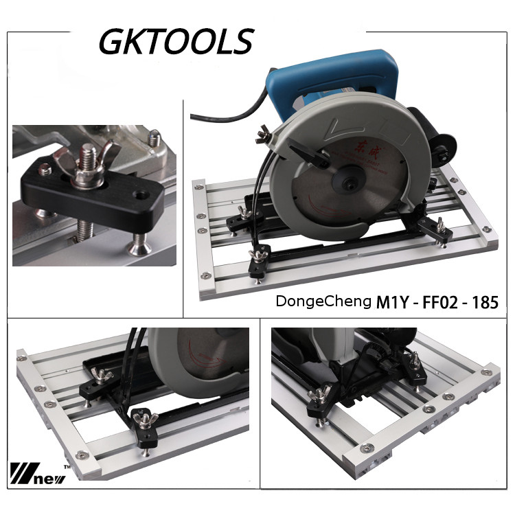 GKTOOLS Wnew 1.4m Circular Saw Guide Rails Tracks + Universal Base for Circular Saw, Track Saw,
