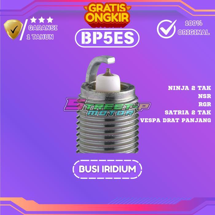 "New" BUSI RACING SUPER IRIDIUM BP5ES NINJA 2tak , SATRIA 2tak , VESPA , NSR , RGR Asli Gas