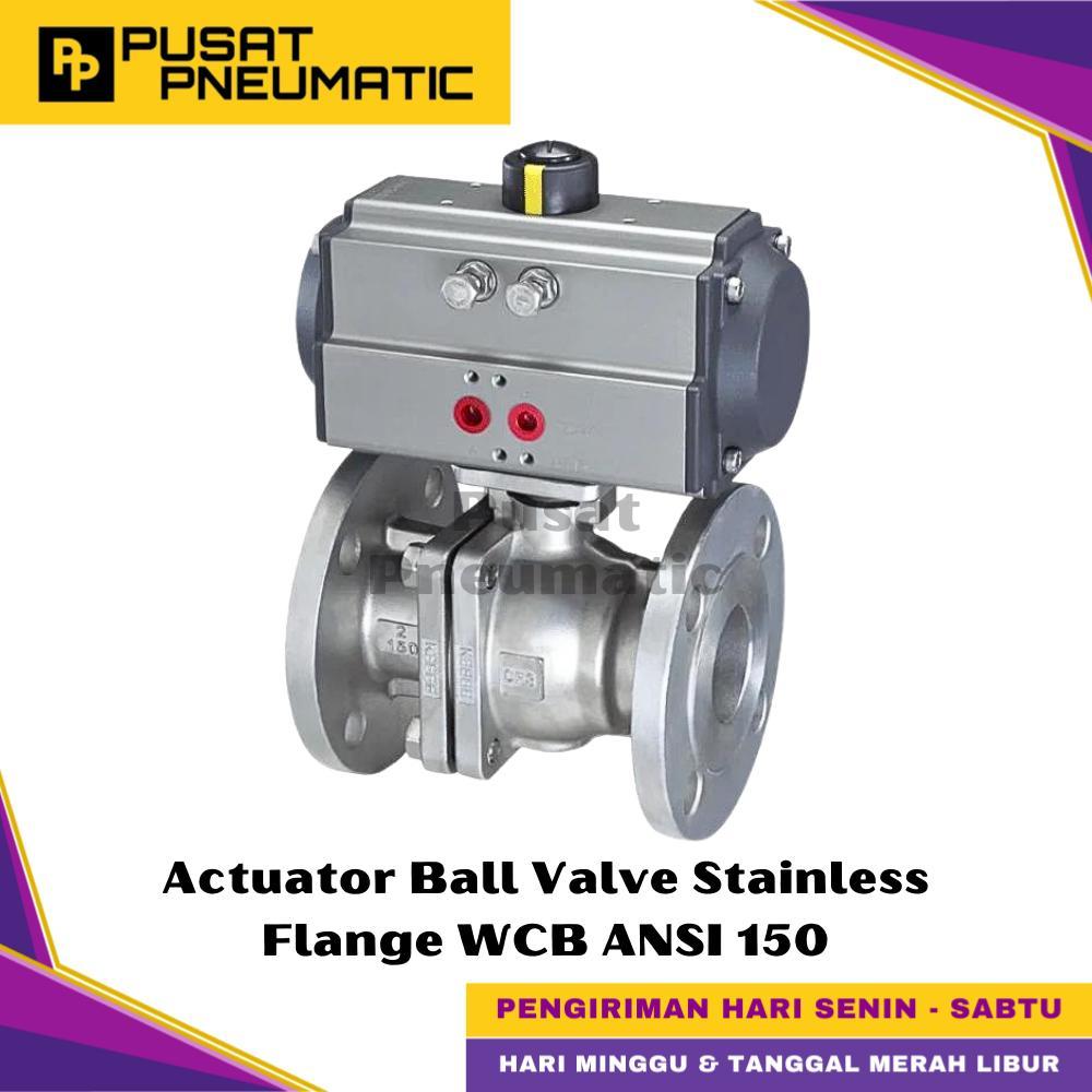 Actuator Ball Valve WCB Flange ANSI 150 Single Acting 6 Inch
