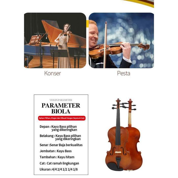 Benston Music- 4/4 biola untuk dewasa, anak-anak, dan remaja /alat musik gesek /biola anak /biola