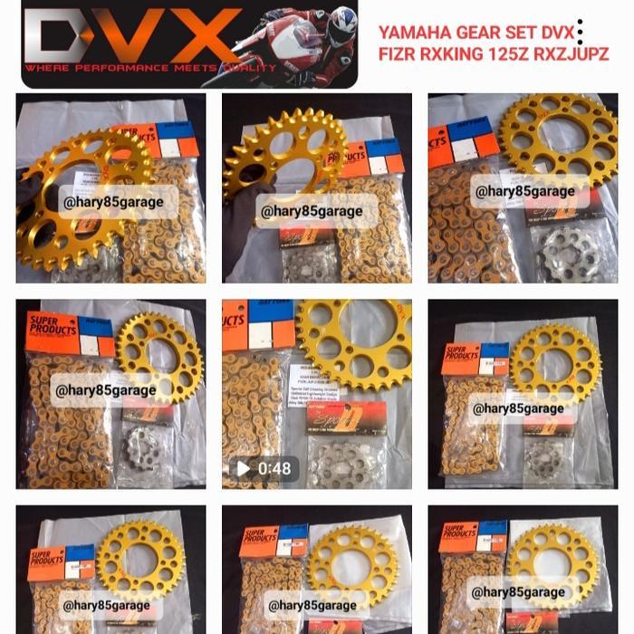 Gear Gir Set Dvx Duralumin Yamaha Fizr Rxking 125Z Jupz Rxz 7075-T6 Original