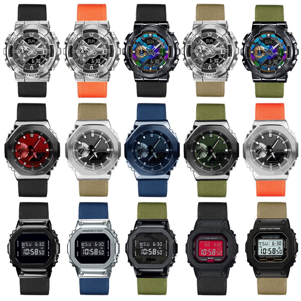 Nylon Watch Strap For Casio G-Shock DW-5600 GW-B5600 GM-5600 GM110 GA110 GM2100 GA900 AE1200 Sport