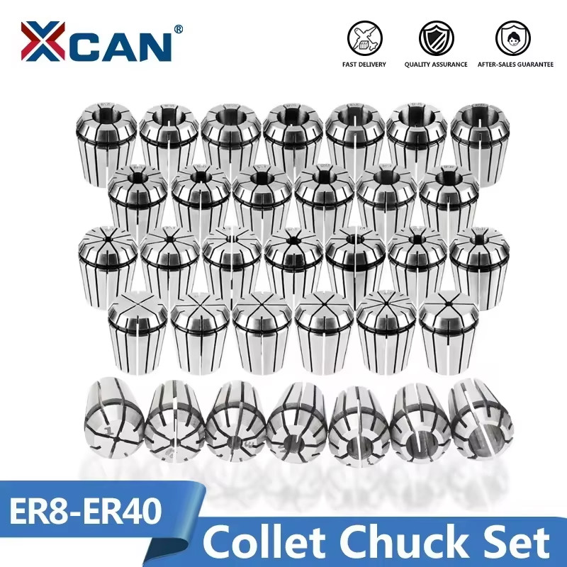 XCAN ER Collet Set ER8 ER11 ER25 ER32 ER40 ER Spring Collet Precision Collet For Holder Engraving