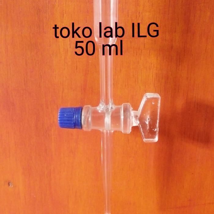 JTTOP" BURET 50 ML PYREX KRAN GELAS GRADE A