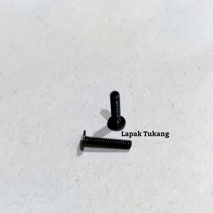 Baut Hitam Cm M2.5X12X5 Baut M2.5X12 D5 Thin Head Flat M2.5 Terbaru