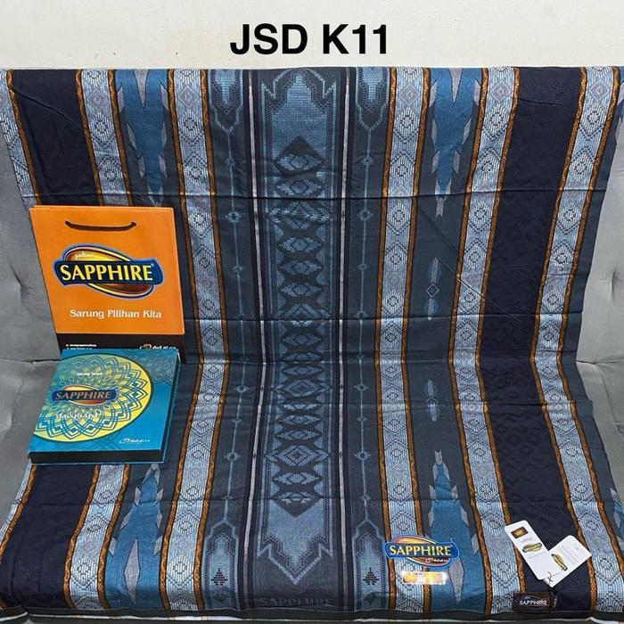 Sarung SAPPHIRE Gold Jacquard Songket JSD JST SKJ Free Paper Bag