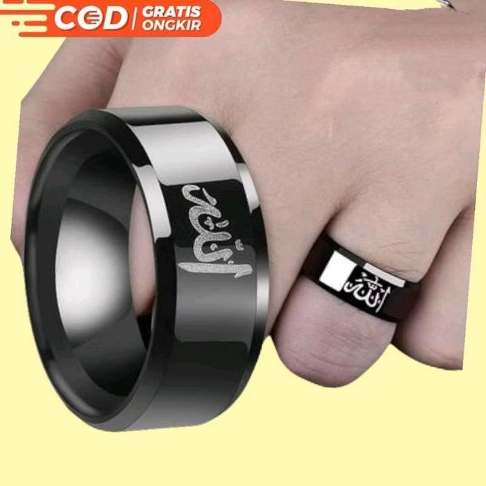 CINCIN TAUHID HITAM TITANIUM LAFAZ ALLAH J004