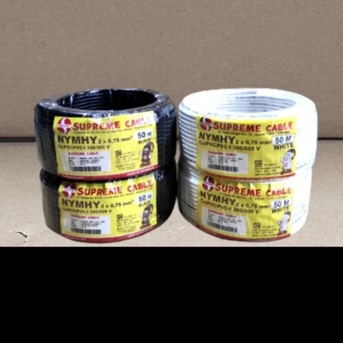 Kabel Supreme 2X0.75 / Kabel Serabut Nymhy 50 Meter Per Roll
