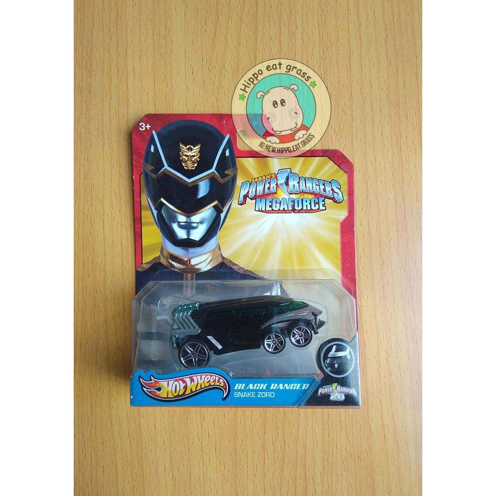Hot Wheels Hotwheels Power Rangers Megaforce Black Ranger Snake Zord Siap Kirim