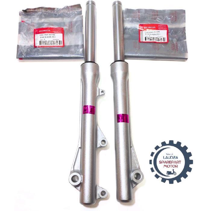 As Shock + Tabung Shock Depan Honda Beat Karbu Scoopy Karbu Vario 110 Cw Karbu Warna Silver Kvy