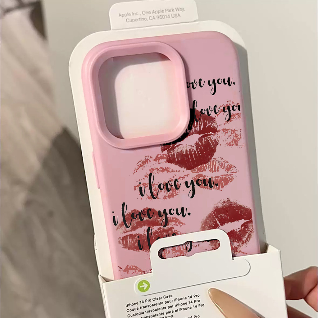 Terbaru Silikon Huruf-Huruf Alfabet Dalam Bentuk Bekas Ciuman Case Redmi 15 15C Poco M6 4G C65 C71 A