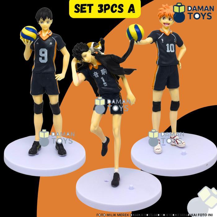 Ready Action Figure Haikyuu Shoyo Hinata Kageyama Tobio Kenma Kozume Kostum Black