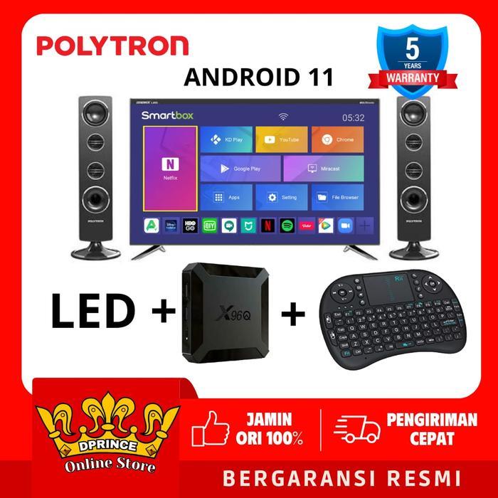 Polytron PLD32TV1855 32 Inch Smart Android 11 ram 2GB 32TV1855 GARANSI 5 thn - RAM 2 GB, WRAPPING