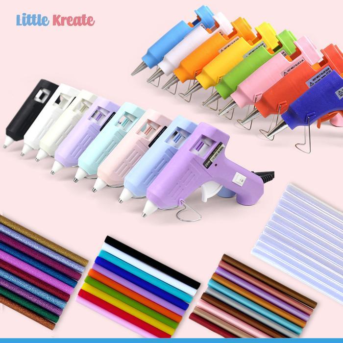 [] Lem Tembak / Hot Melt Glue Gun / Lem Lilin / Refill Lem Warna - Bening