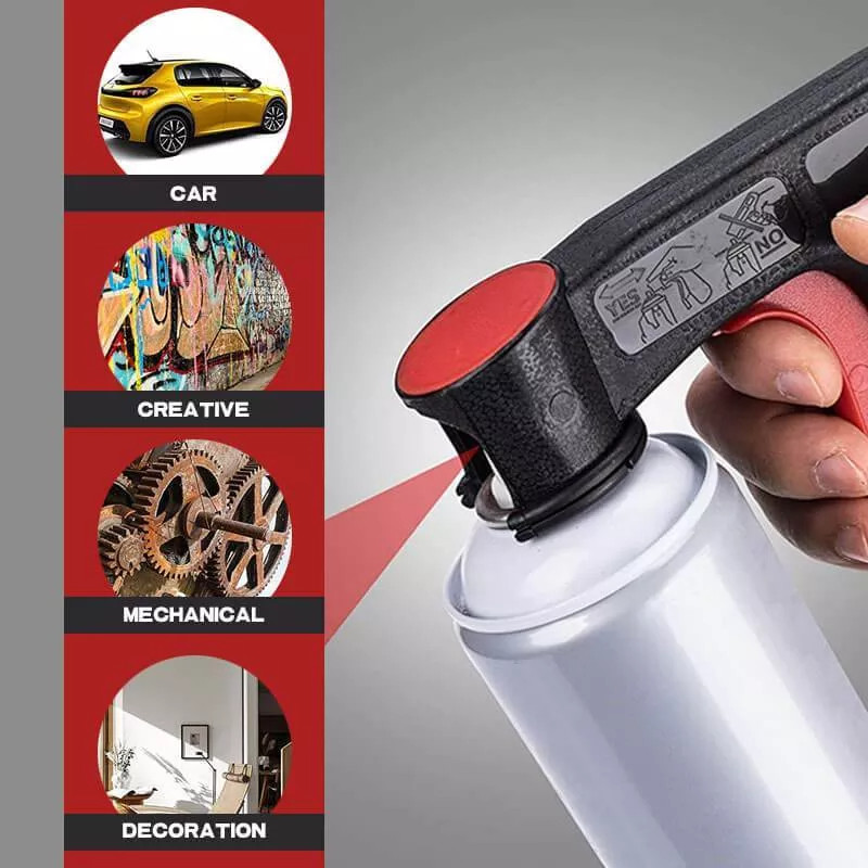 Adaptor Semprot Gagang Cat Portabel Gagang Pistol Semprot Aerosol Alat Cat Lukis Perawatan Mobil Per